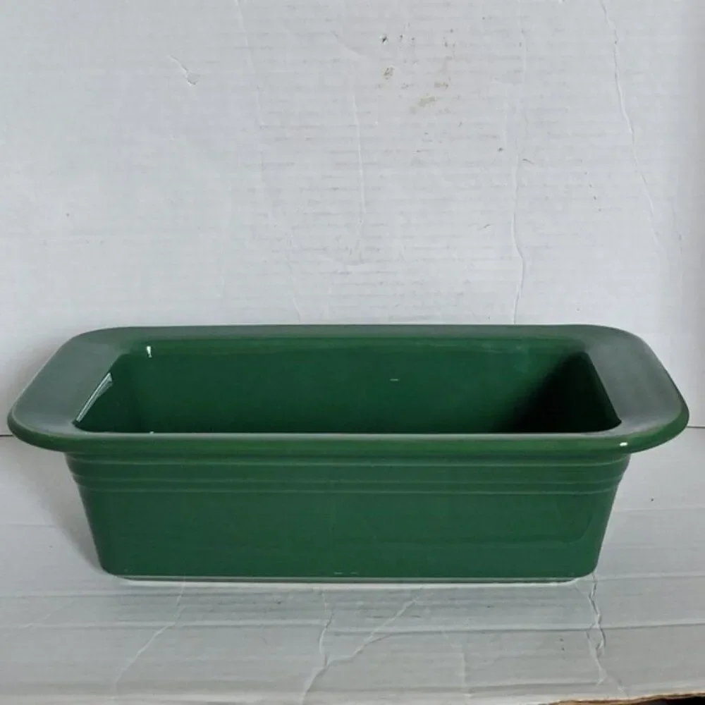 Fiestaware Fiesta Loaf Pan Baking Bakeware Bake Baker Dish Jade Green CERAMIC
